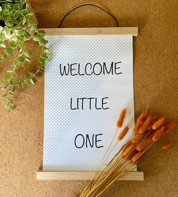 Kinderposter tekst welcome little one - schoolplaat 