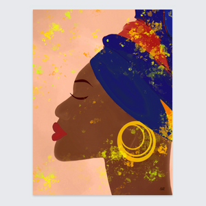 Poster kleurrijke vrouw