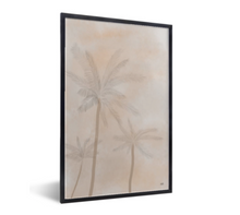 Afbeelding in Gallery-weergave laden, Poster palmbomen in natuurlijke kleuren. in zwarte lijst. ASRdesigns 
