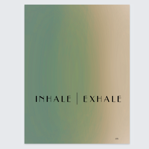poster inhale exhale yoga groen