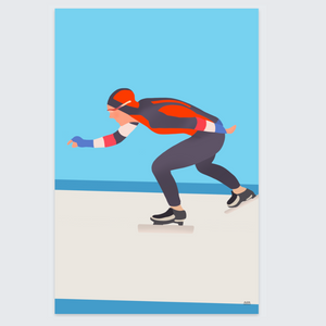 Poster sport schaatsen