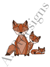 Afbeelding in Gallery-weergave laden, Poster vossen - geometrische dieren
