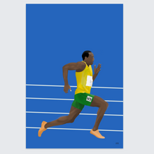Afbeelding in Gallery-weergave laden, poster sport sprinten wereldrecord usain bolt
