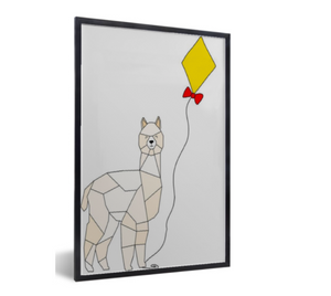 Poster gekke alpaca