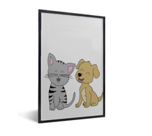 Afbeelding in Gallery-weergave laden, Poster hond en kat
