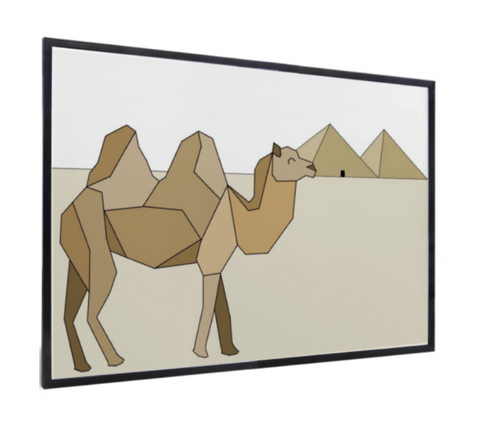 kinderposter kameel - poster woestijn