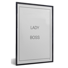 Afbeelding in Gallery-weergave laden, poster tekst lady boss zwart wit
