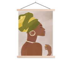 Afbeelding in Gallery-weergave laden, Poster Afrikaanse krachtige vrouw - zandkleuren - schoolplaat / poster hanger

