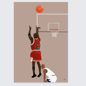 poster basketbal Michael Jordan the shot