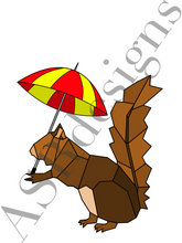 Afbeelding in Gallery-weergave laden, Poster eekhoorn | Decoratie kinderkamer bosthema - met paraplu 
