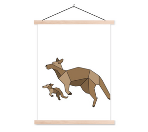 Poster kangoeroe schoolplaat poster hanger