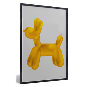 poster balloon dog geel