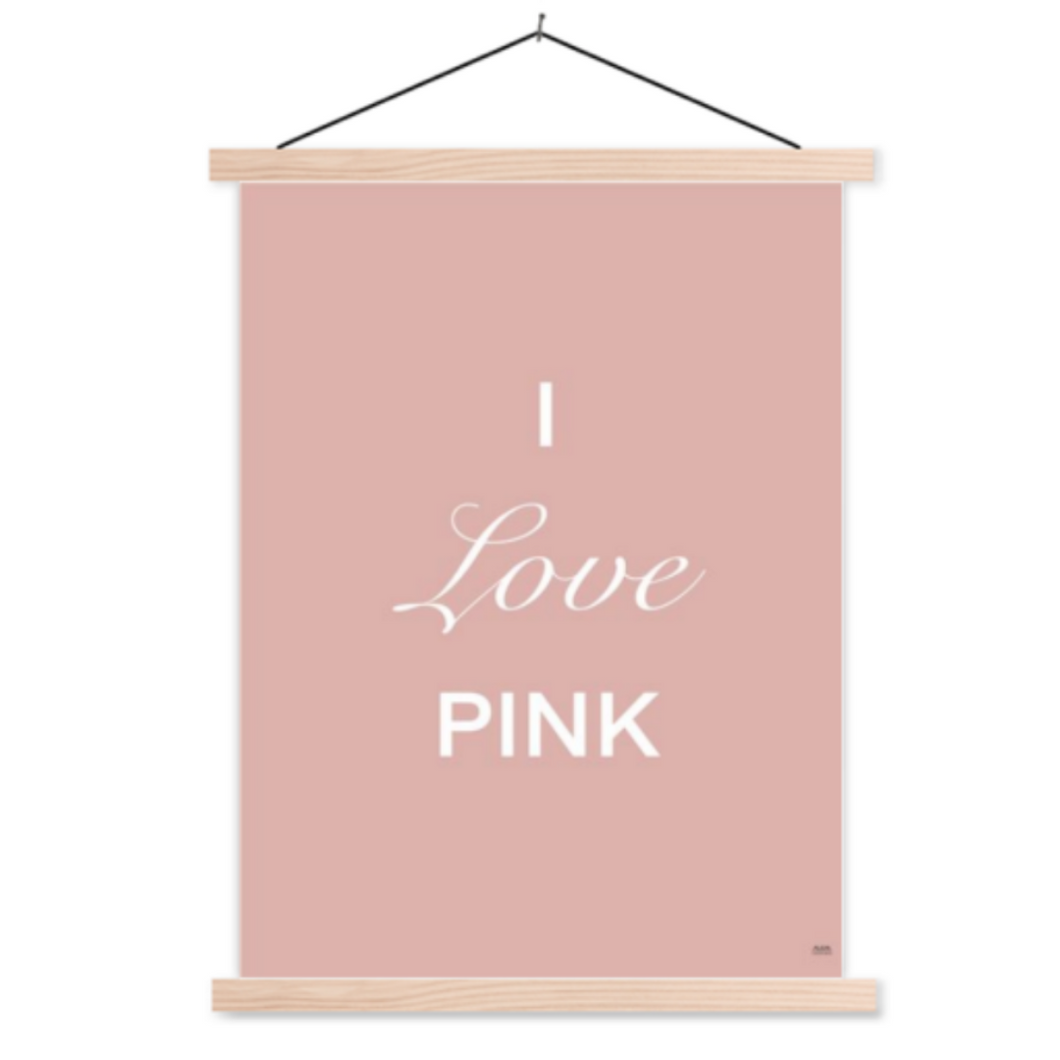 poster roze met poster hangers schoolplaat