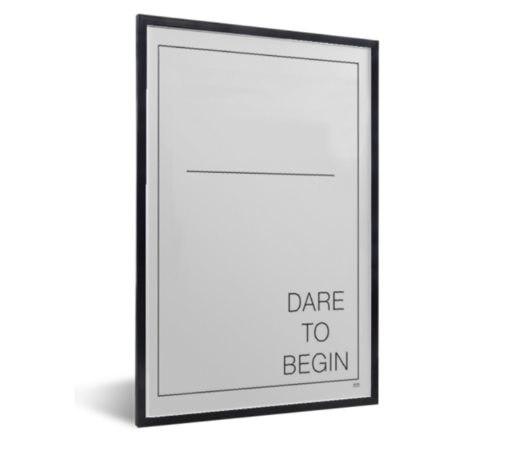 Poster tekst - Dare to begin
