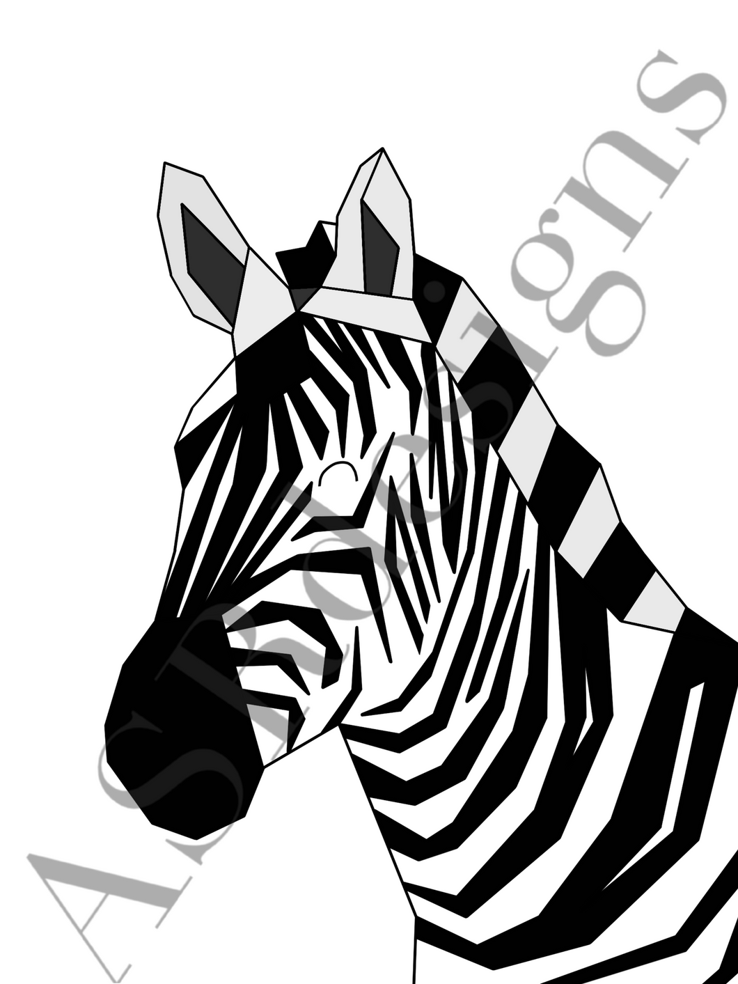 Unieke zebra poster