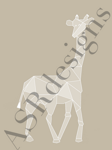Bohemian poster giraffe