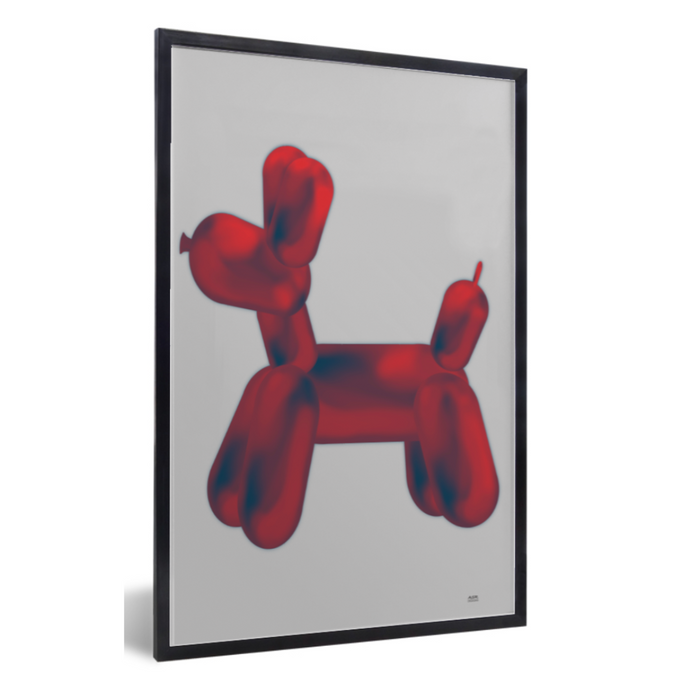 poster balloon dog rood