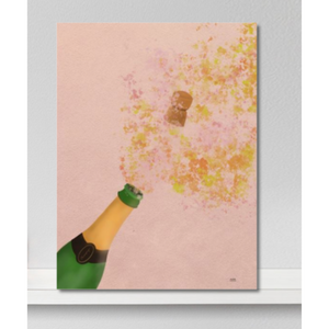 Poster champagne confetti