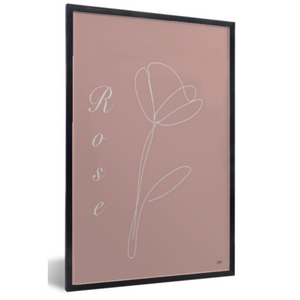 Poster roze rose