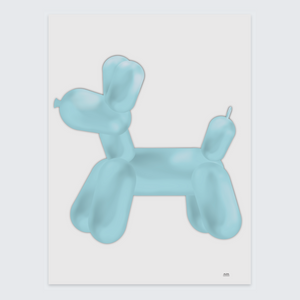poster balloon dog blauw