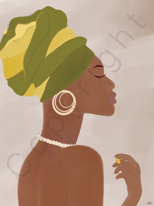 Poster Afrikaanse krachtige vrouw