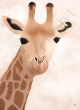 Afbeelding in Gallery-weergave laden, Poster giraffe | Safari poster van asrdesigns - zandkleur
