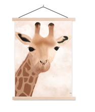 Afbeelding in Gallery-weergave laden, Poster giraffe op schoolplaat / met poster hangers 

