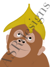 Afbeelding in Gallery-weergave laden, kinderposter aapje met banaan
