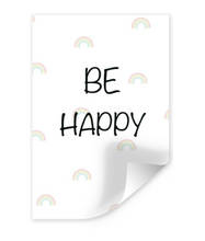 Afbeelding in Gallery-weergave laden, Poster babykamer/kinderkamer: leuke tekst Be happy
