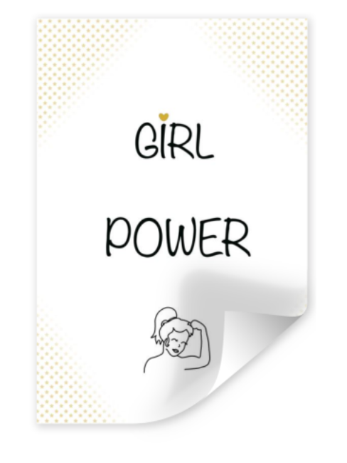 Poster babykamer/kinderkamer: leuke tekst girl power