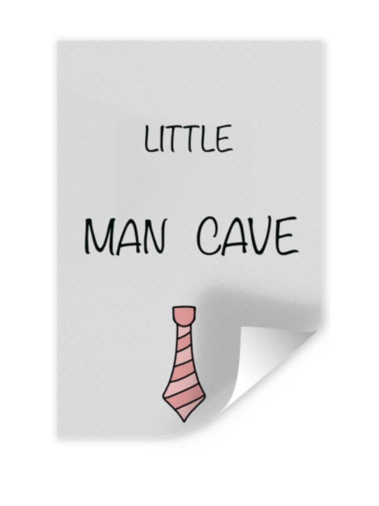 Poster babykamer/kinderkamer: leuke tekst little man cave