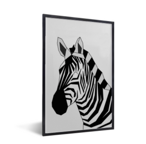Unieke zebra poster