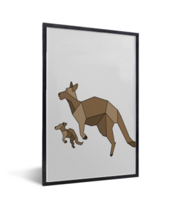 Posterset / muurdecoratie kinderkamer of babykamer van Australische dieren (koala, quote, kangeroo)