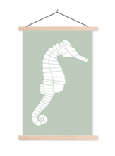 Afbeelding in Gallery-weergave laden, Geometrische zebrapaard / oceaan kinderposter babykamer
