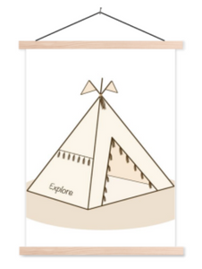 Poster tipi tent (boho)